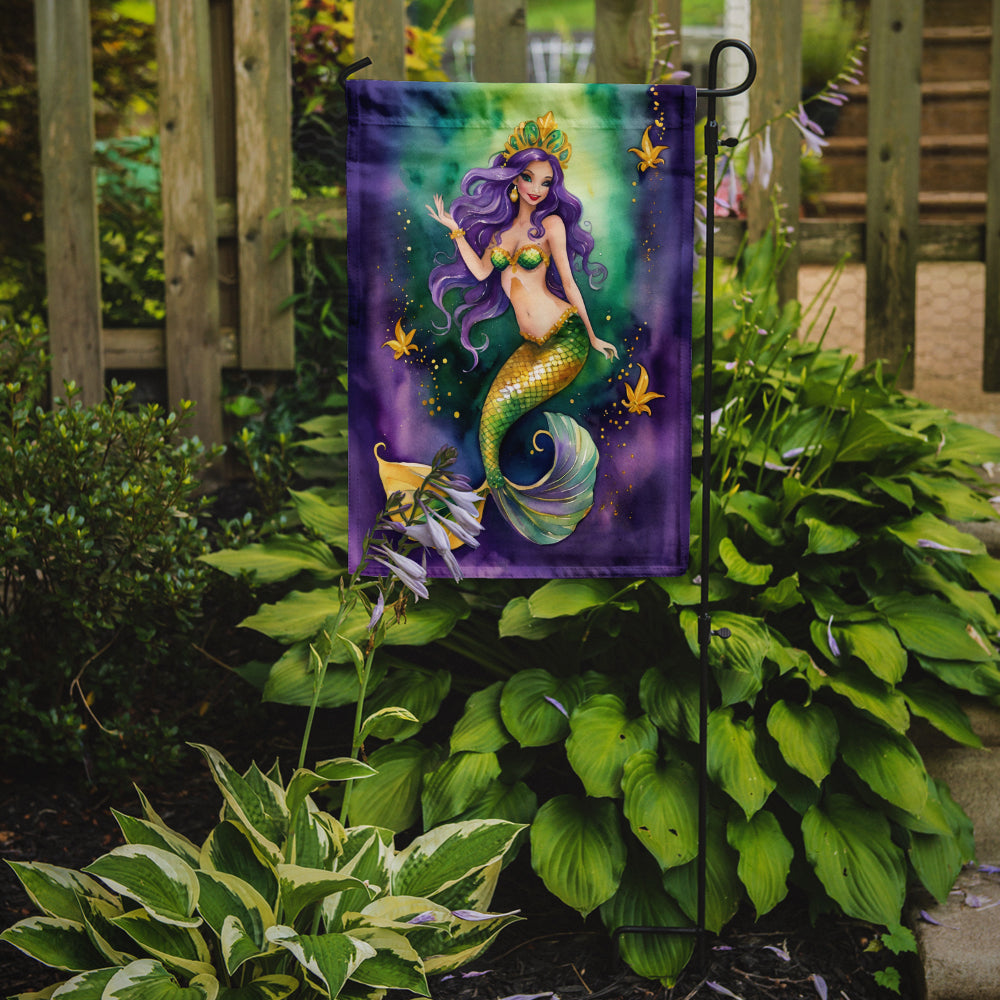 Mermaid Mardi Gras Garden Flag