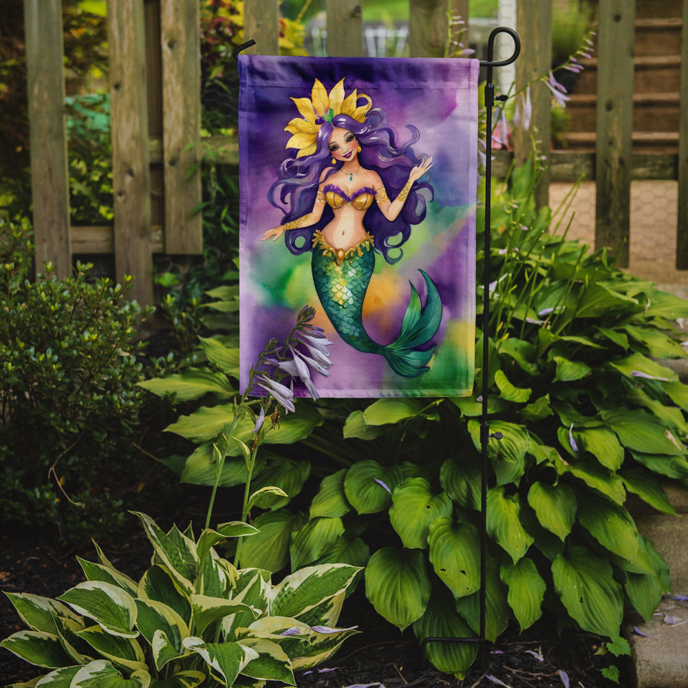 Mermaid Mardi Gras Garden Flag