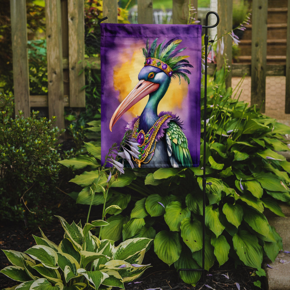 Pelican Mardi Gras Garden Flag