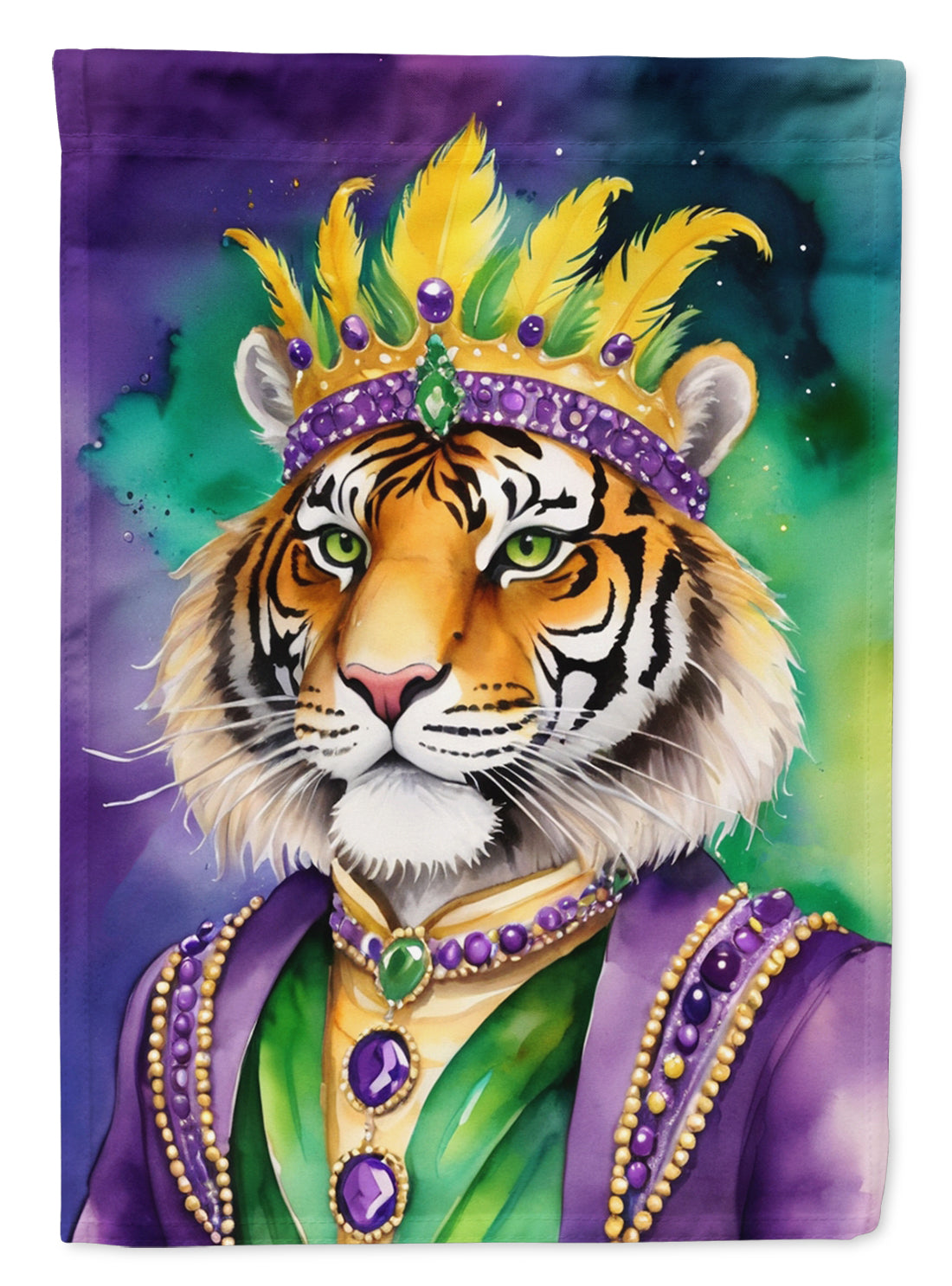 Buy this Tiger the King of Mardi Gras House Flag