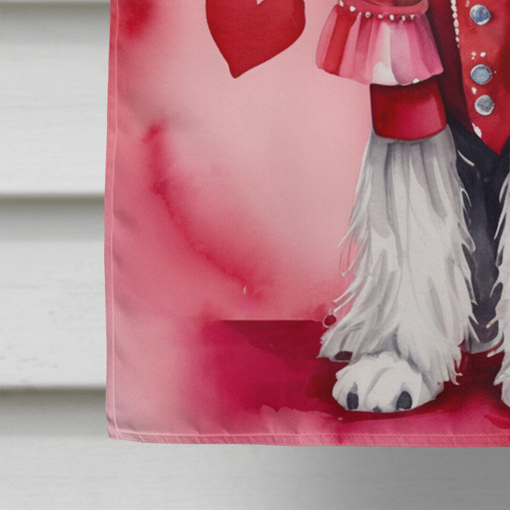 Afghan Hound My Valentine House Flag