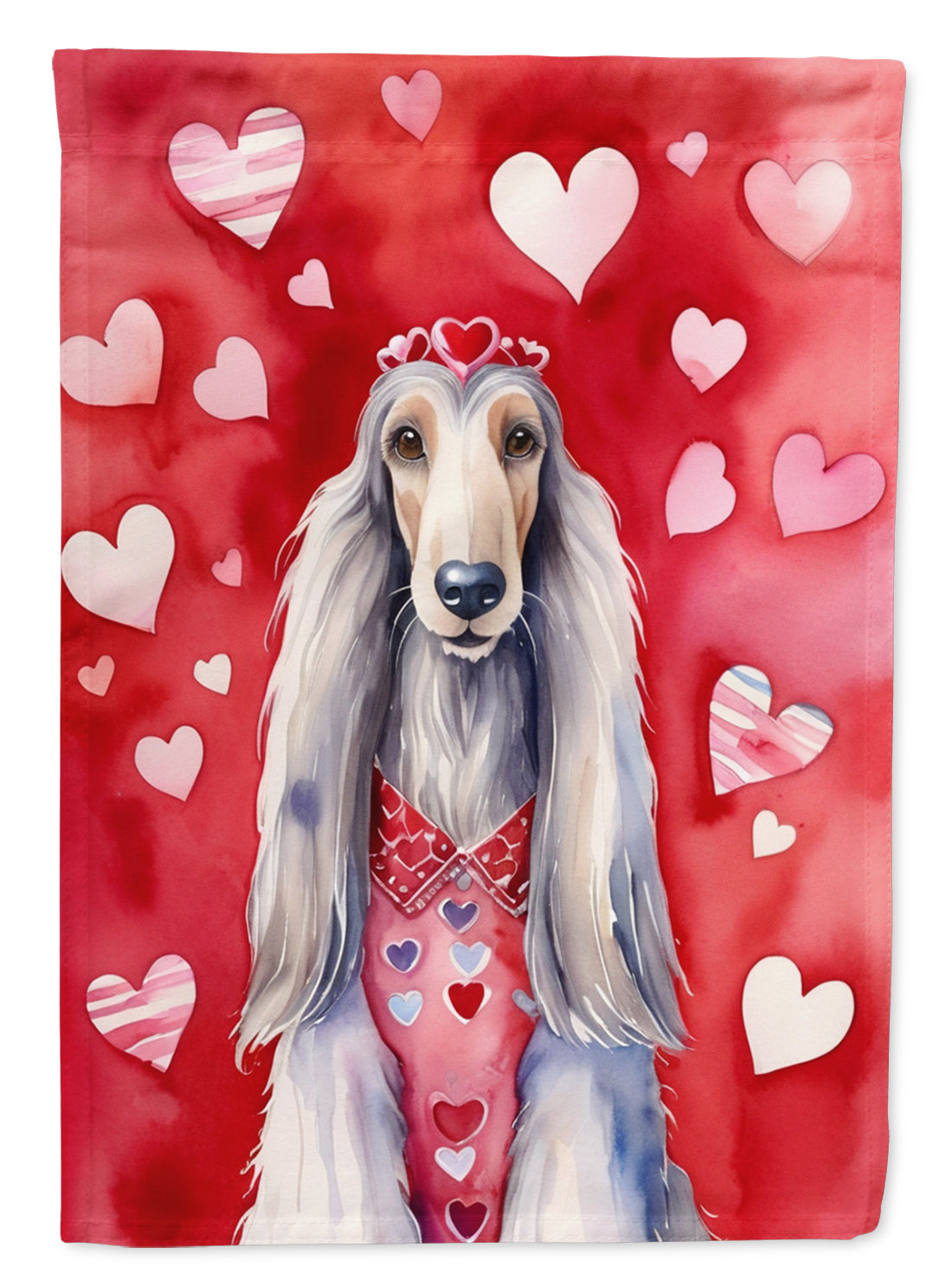 Buy this Afghan Hound My Valentine House Flag