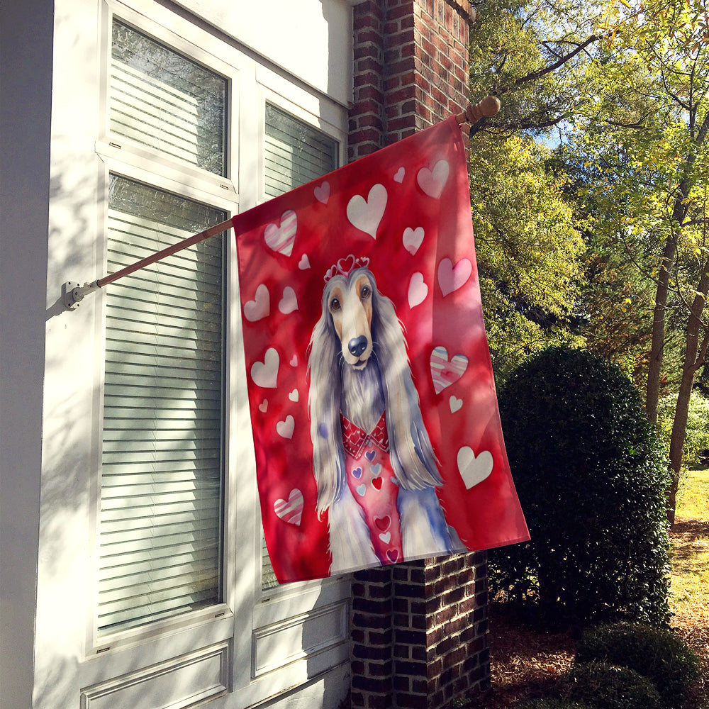 Buy this Afghan Hound My Valentine House Flag