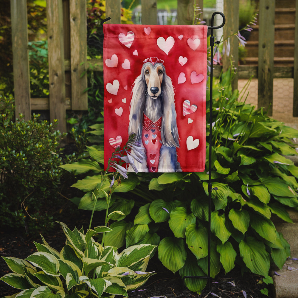 Afghan Hound My Valentine Garden Flag