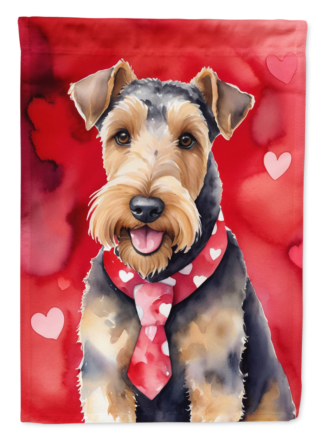 Buy this Airedale Terrier My Valentine House Flag