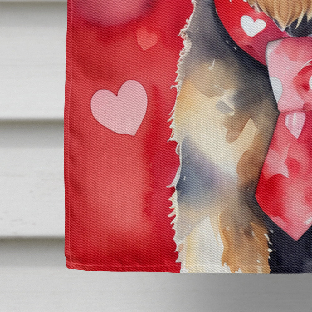 Airedale Terrier My Valentine House Flag