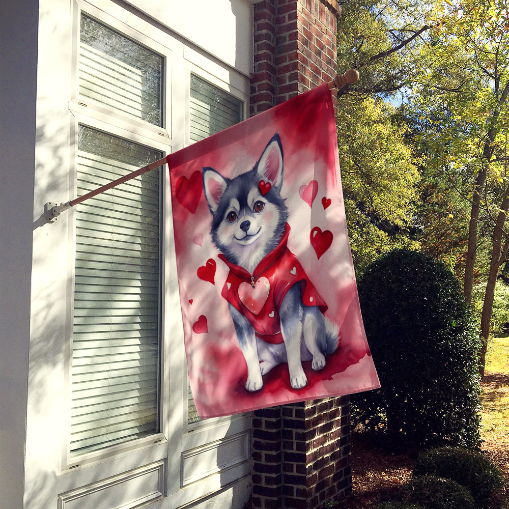 Buy this Alaskan Klee Kai My Valentine House Flag