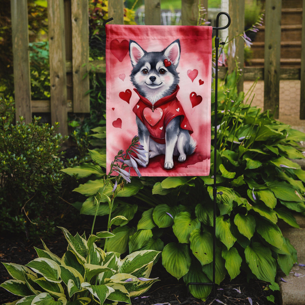 Buy this Alaskan Klee Kai My Valentine Garden Flag