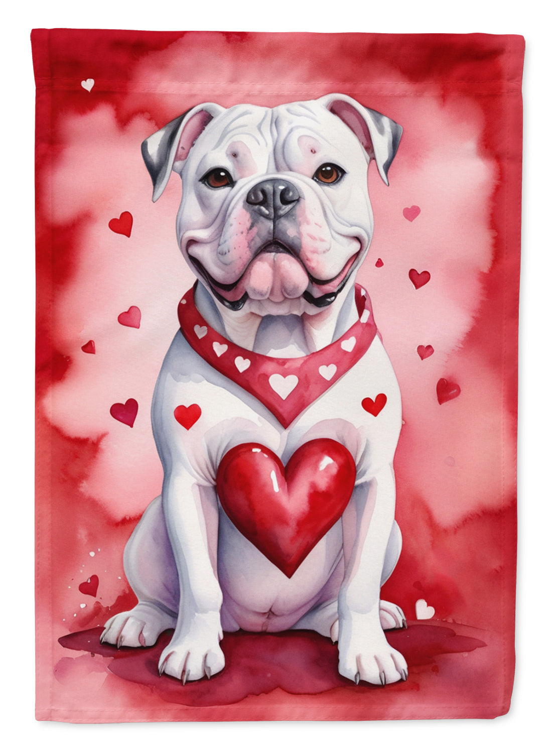 Buy this American Bulldog My Valentine Garden Flag