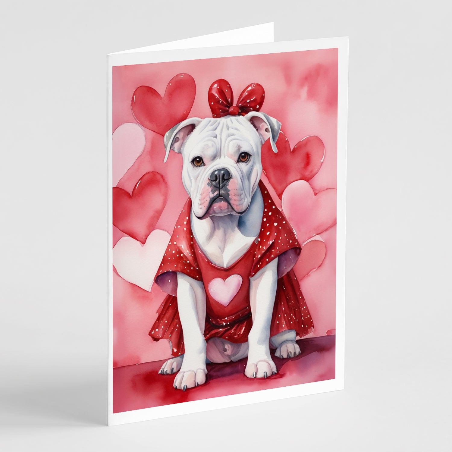 Buy this American Bulldog My Valentine Greeting Cards Pack of 8