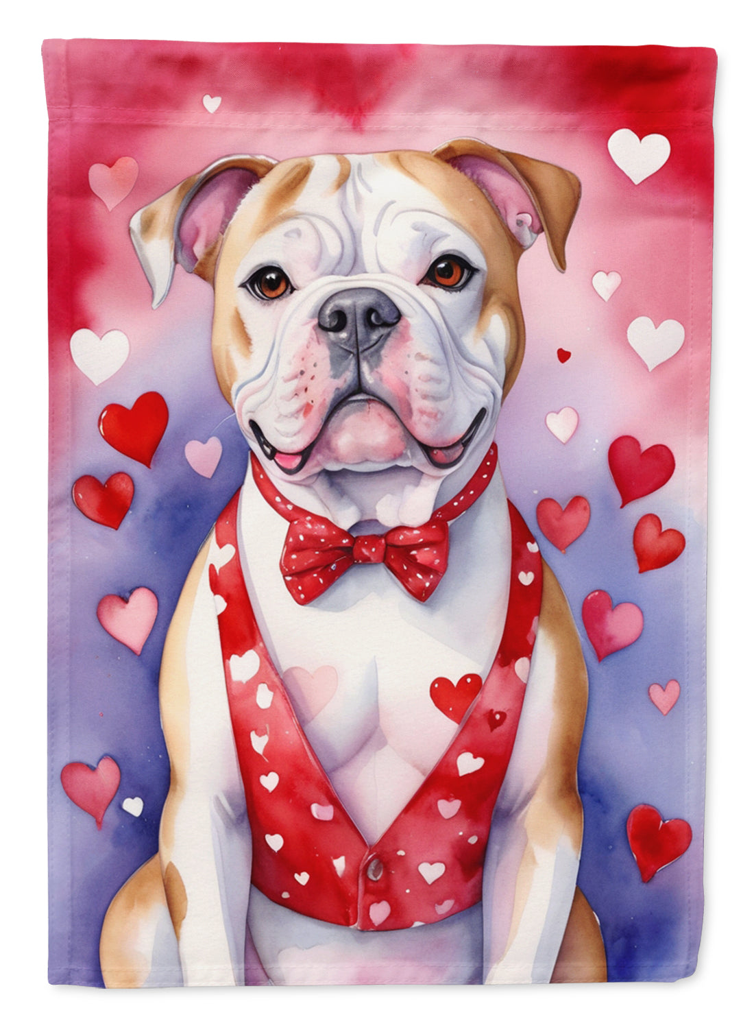 Buy this American Bulldog My Valentine House Flag