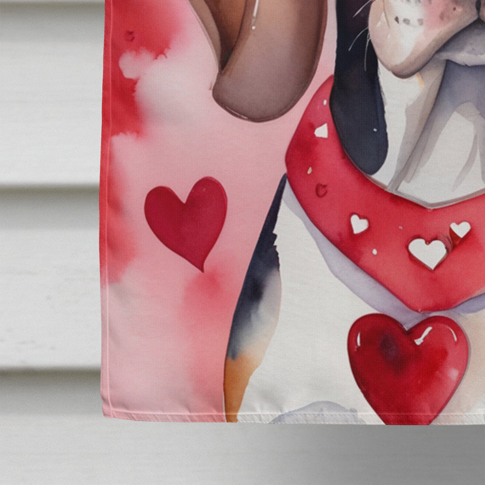 American English Coonhound My Valentine House Flag