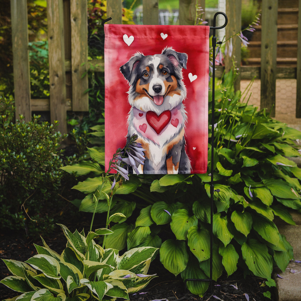 Buy this Australian Shepherd My Valentine Garden Flag