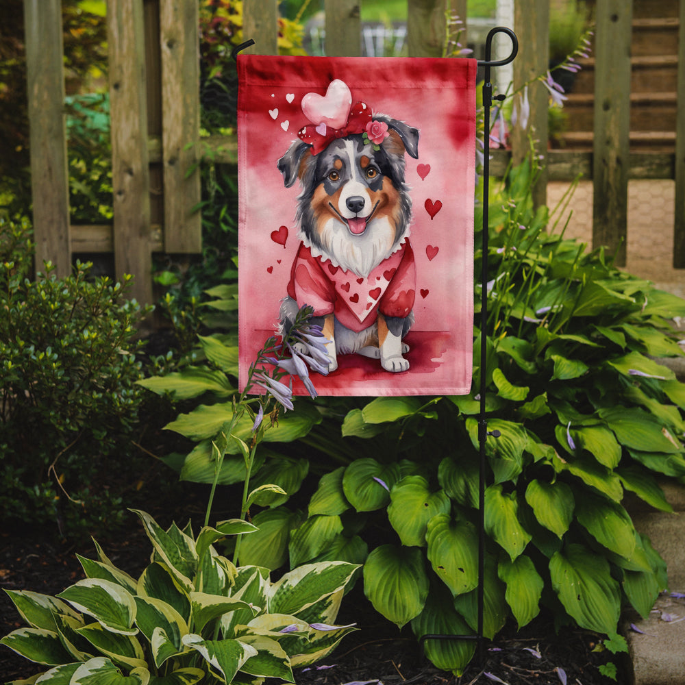 Buy this Australian Shepherd My Valentine Garden Flag