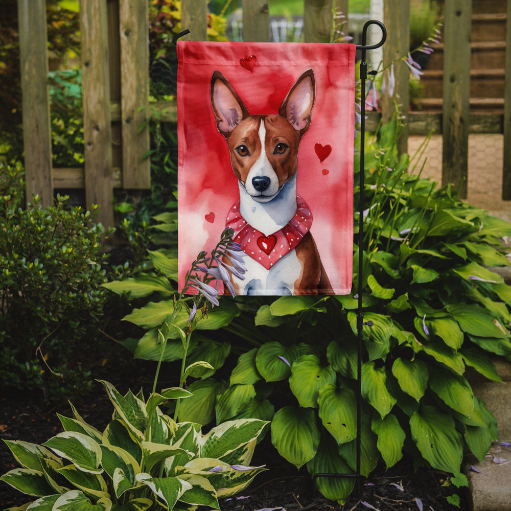 Buy this Basenji My Valentine Garden Flag