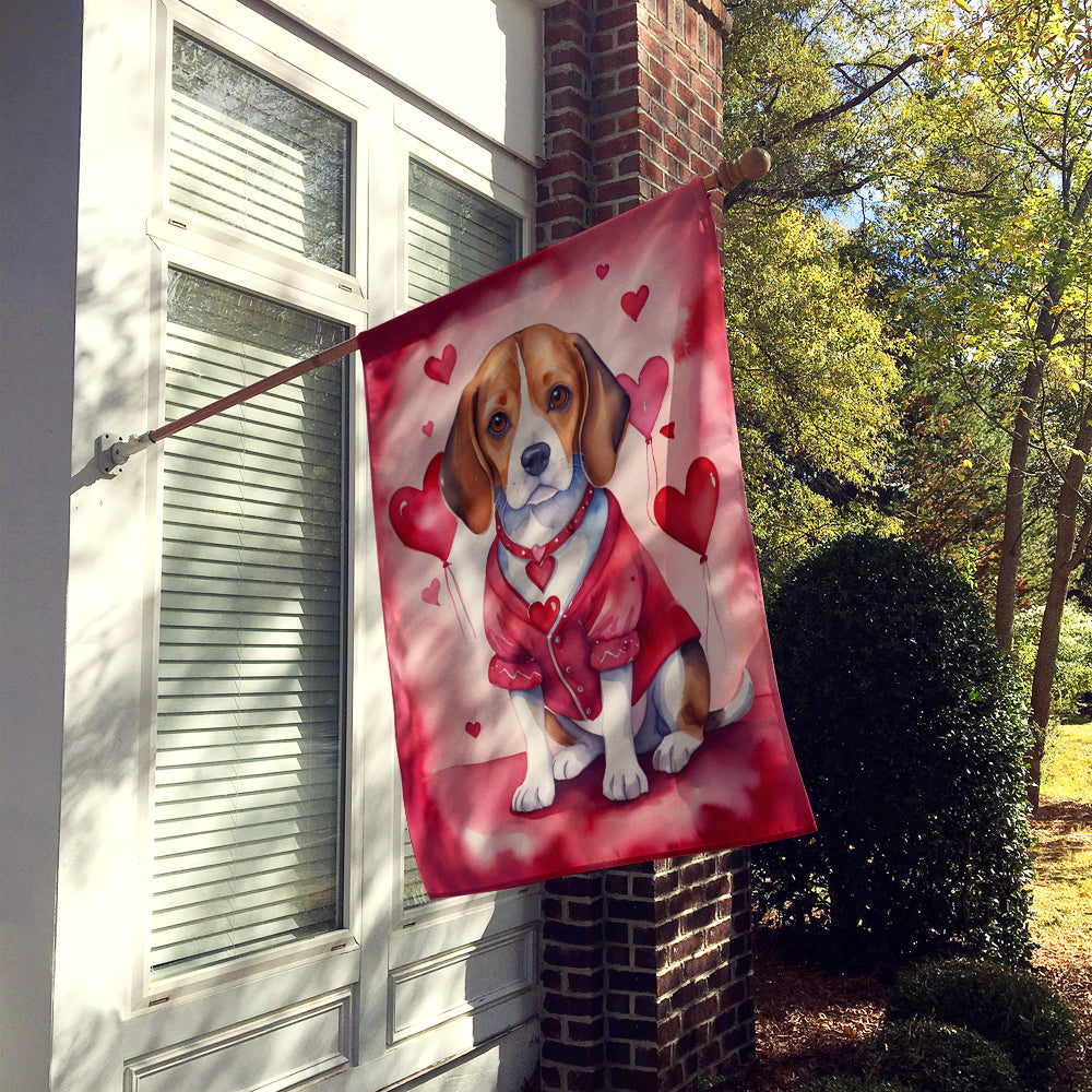 Buy this Beagle My Valentine House Flag