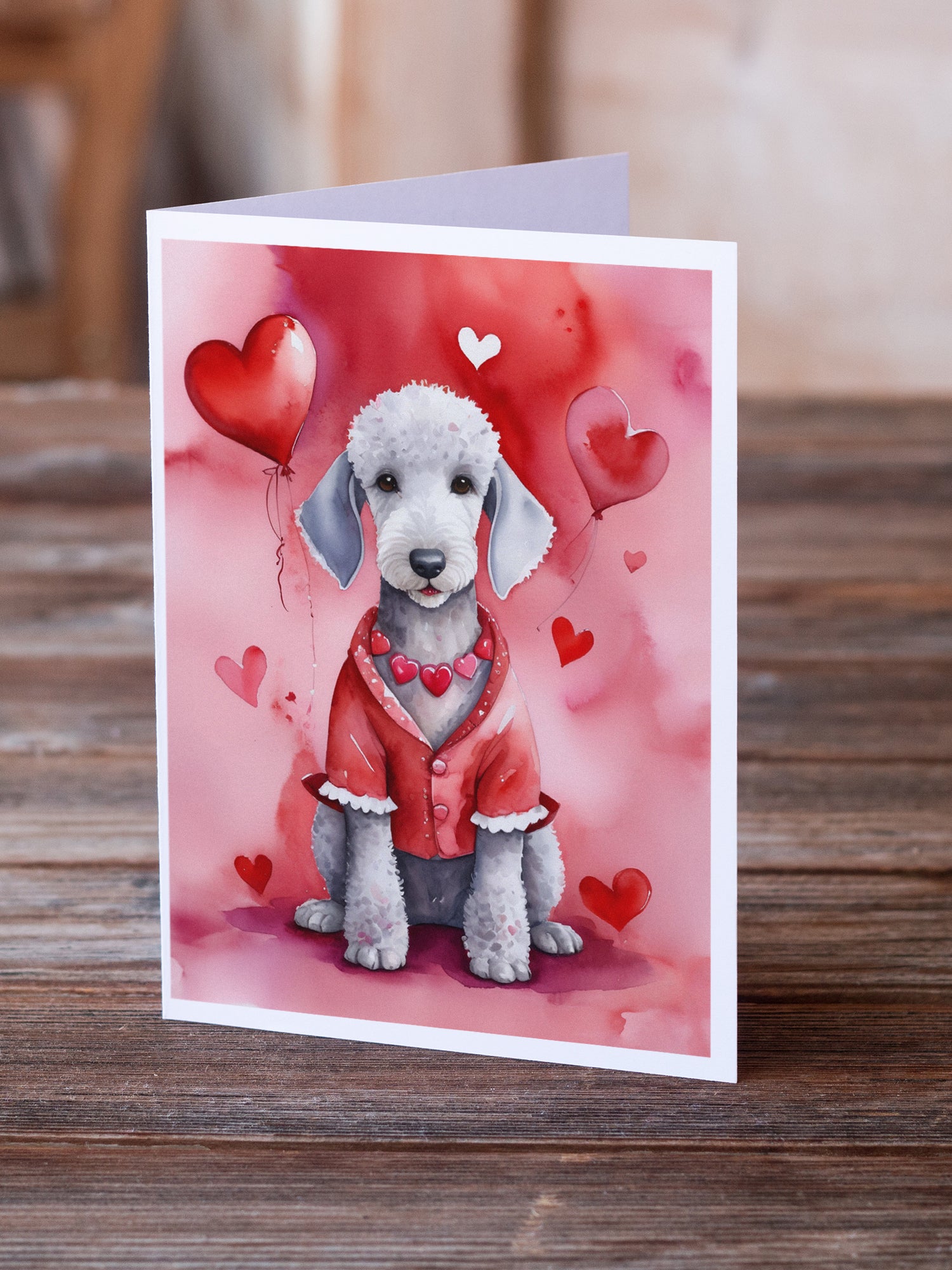 Buy this Bedlington Terrier My Valentine Greeting Cards Pack of 8