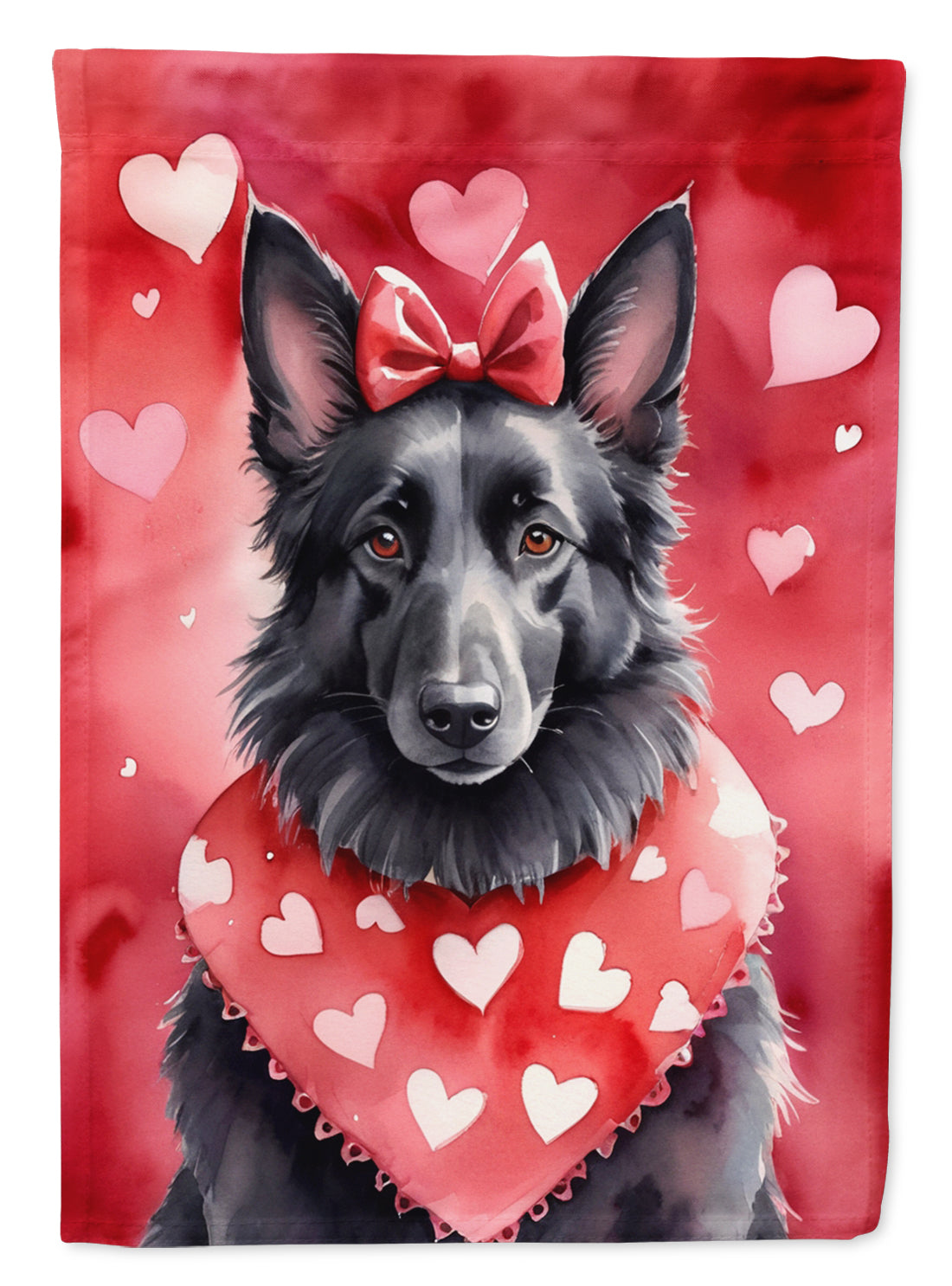 Buy this Belgian Sheepdog My Valentine House Flag