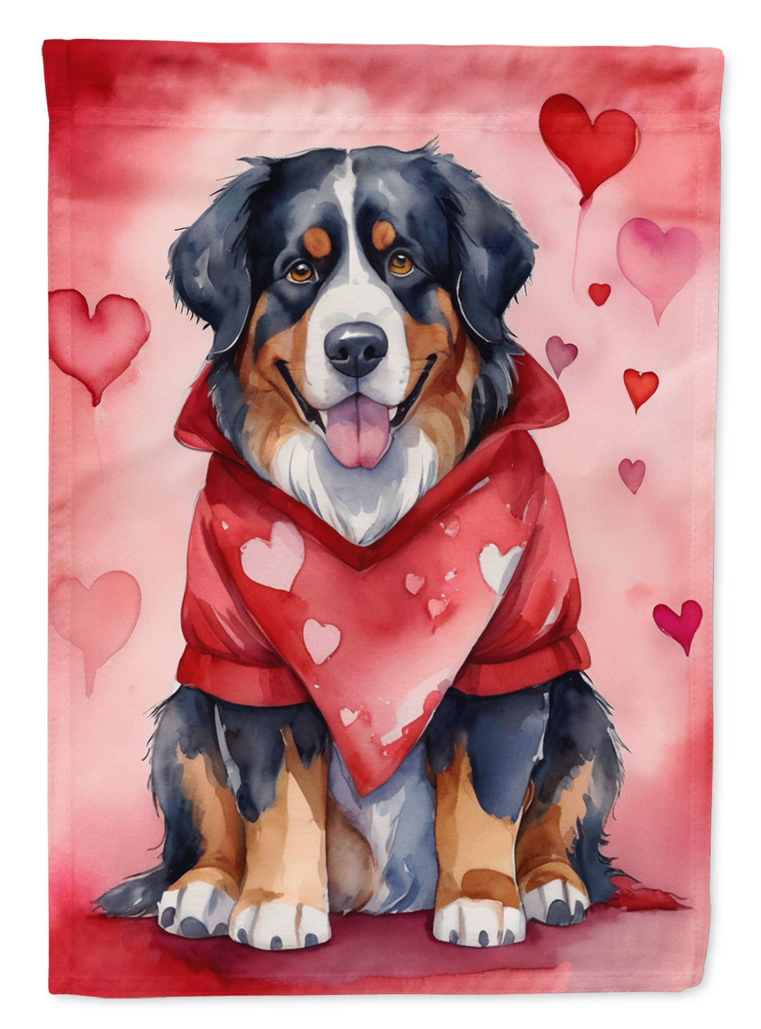 Buy this Bernese Mountain Dog My Valentine Garden Flag