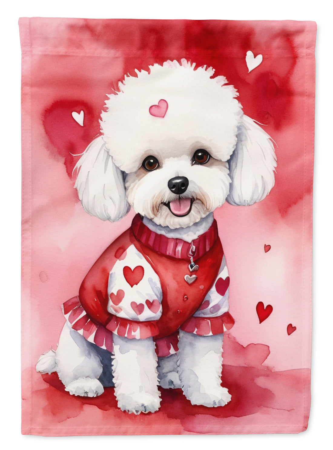 Buy this Bichon Frise My Valentine House Flag