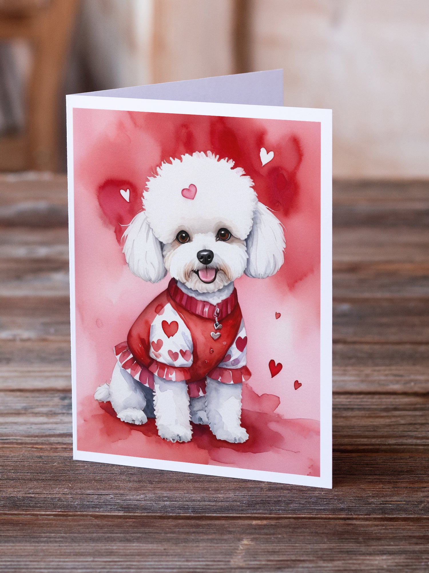 Buy this Bichon Frise My Valentine Greeting Cards Pack of 8