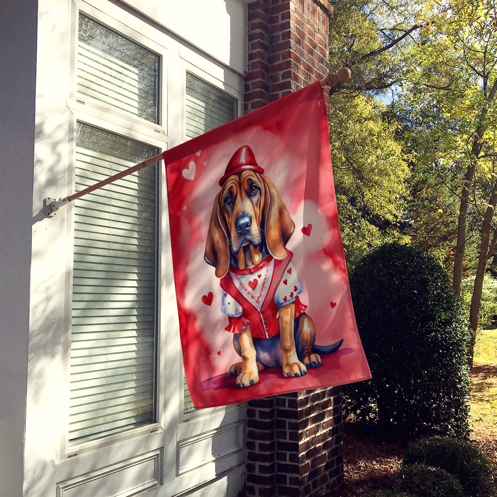 Buy this Bloodhound My Valentine House Flag