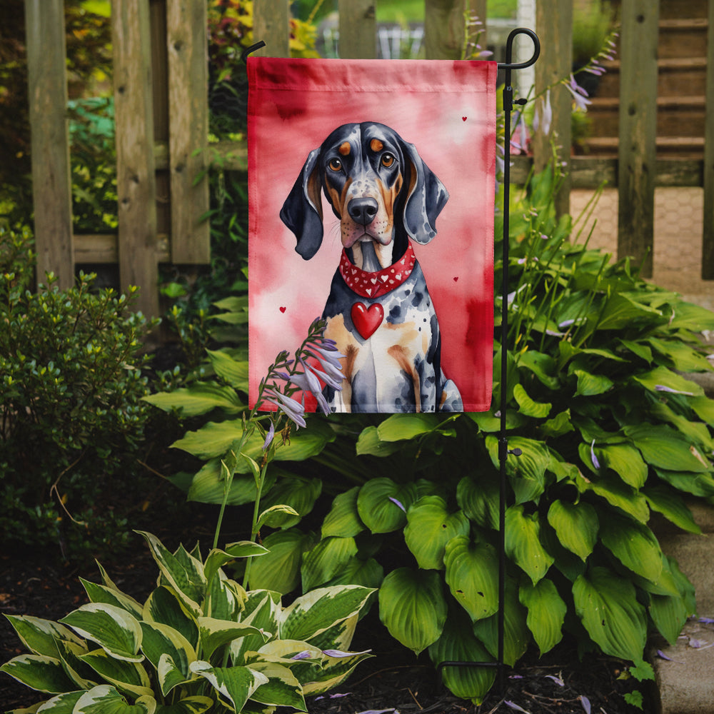 Bluetick Coonhound My Valentine Garden Flag