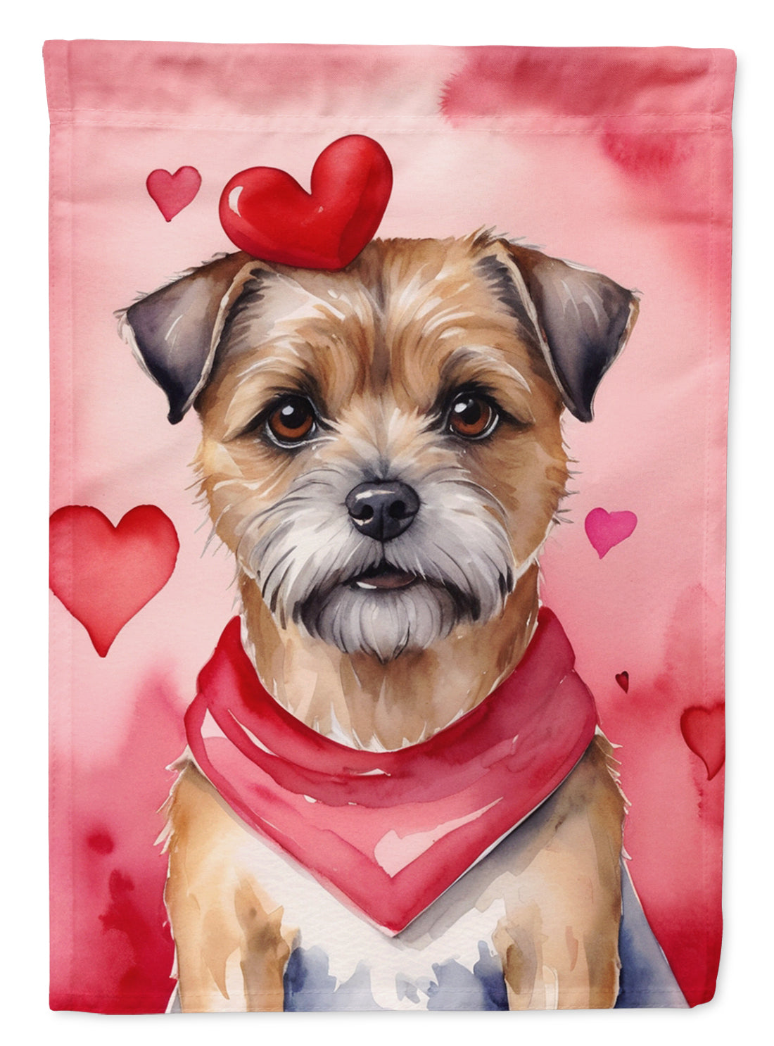 Buy this Border Terrier My Valentine House Flag