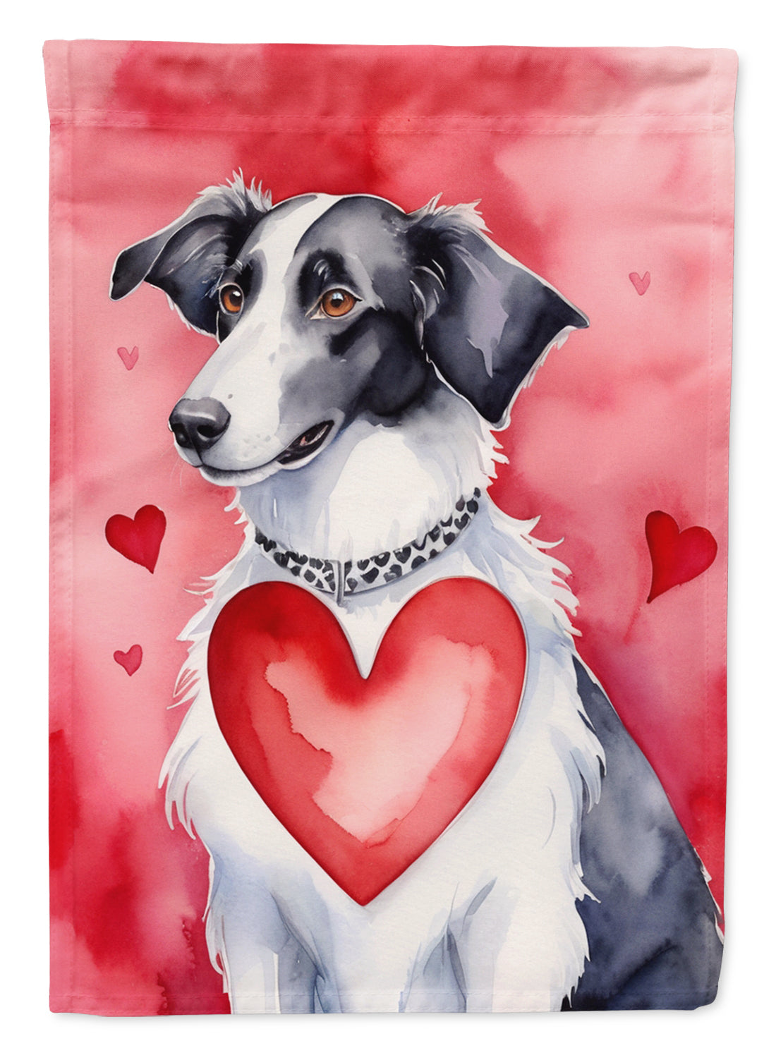 Buy this Borzoi My Valentine House Flag