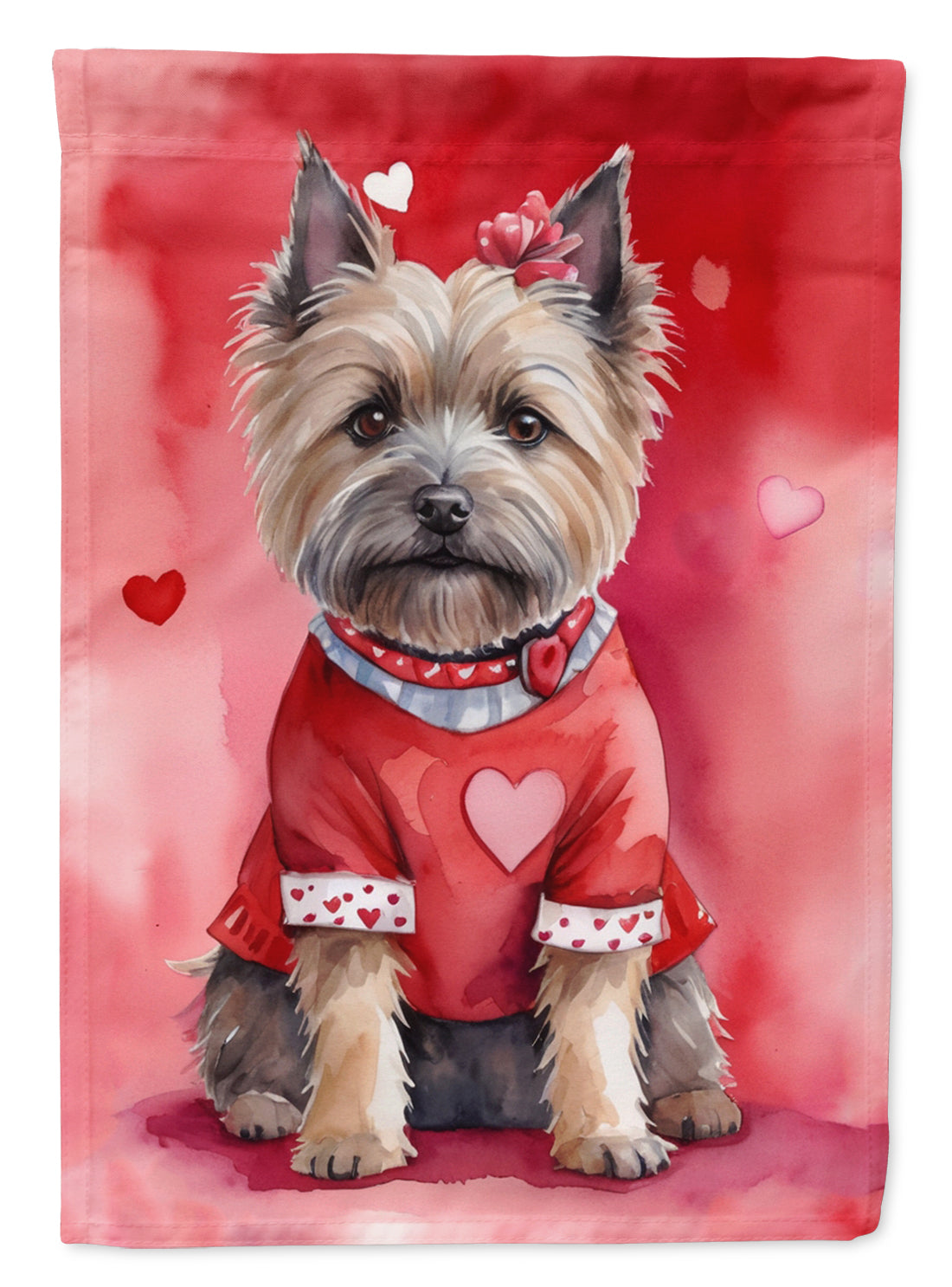 Buy this Cairn Terrier My Valentine House Flag