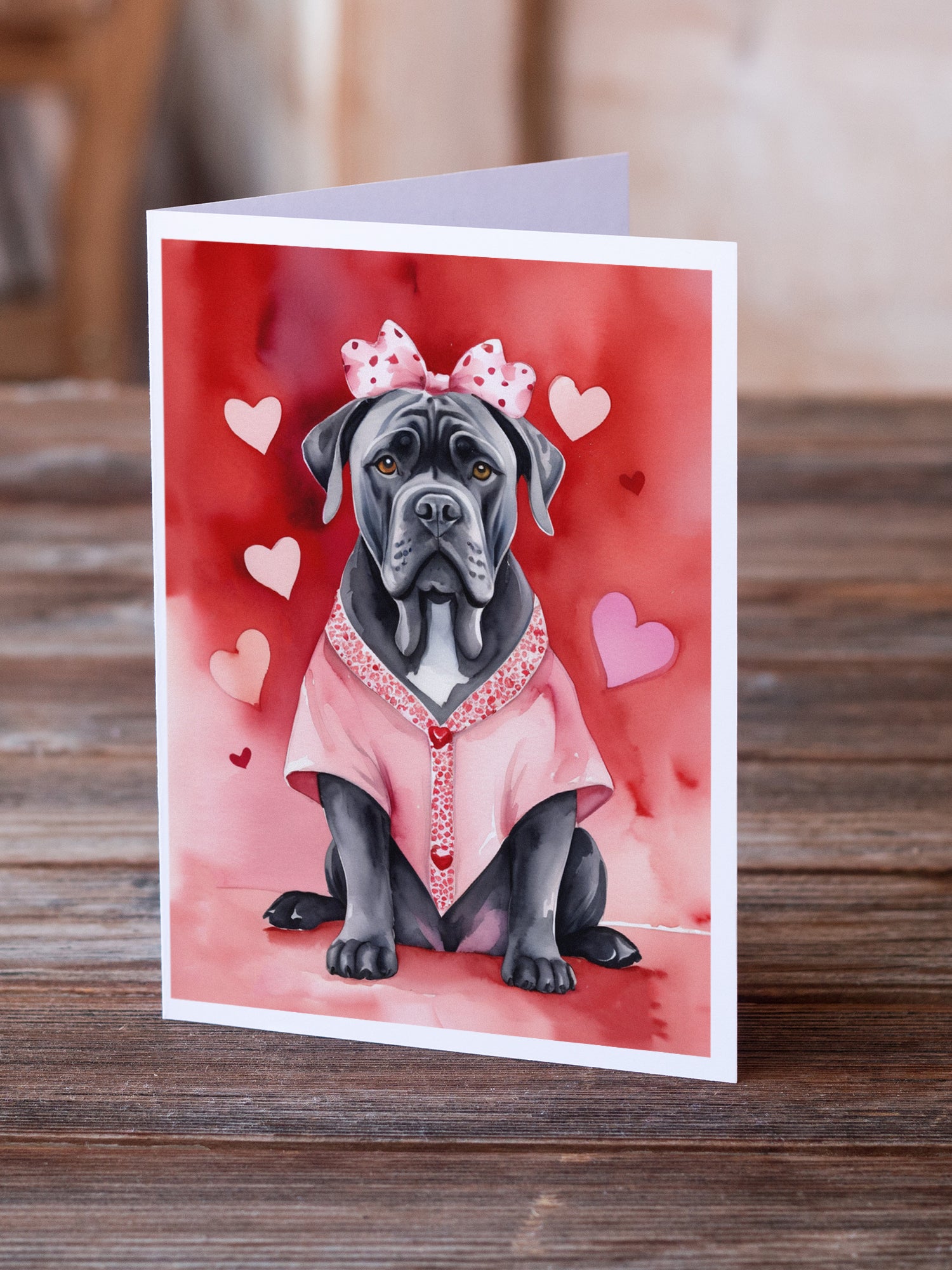 Cane Corso My Valentine Greeting Cards Pack of 8