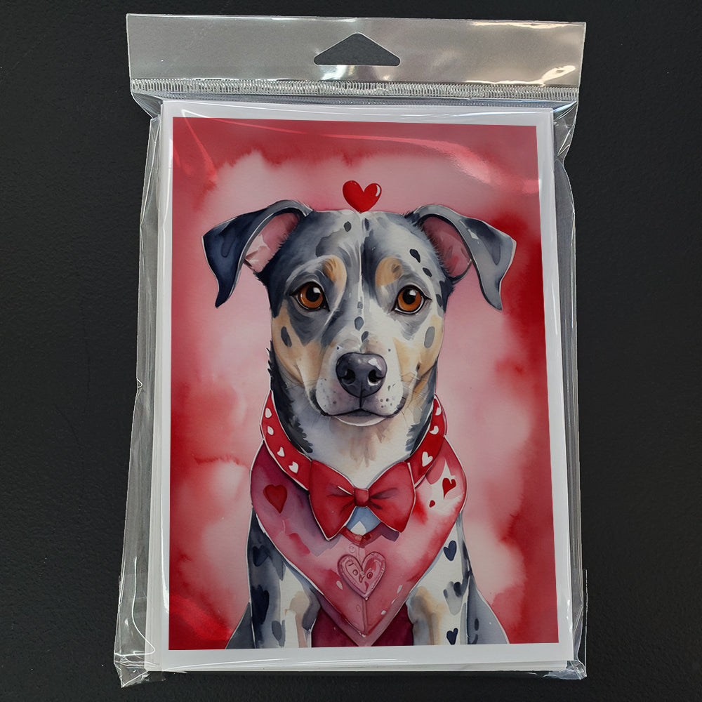 Catahoula My Valentine Greeting Cards Pack of 8