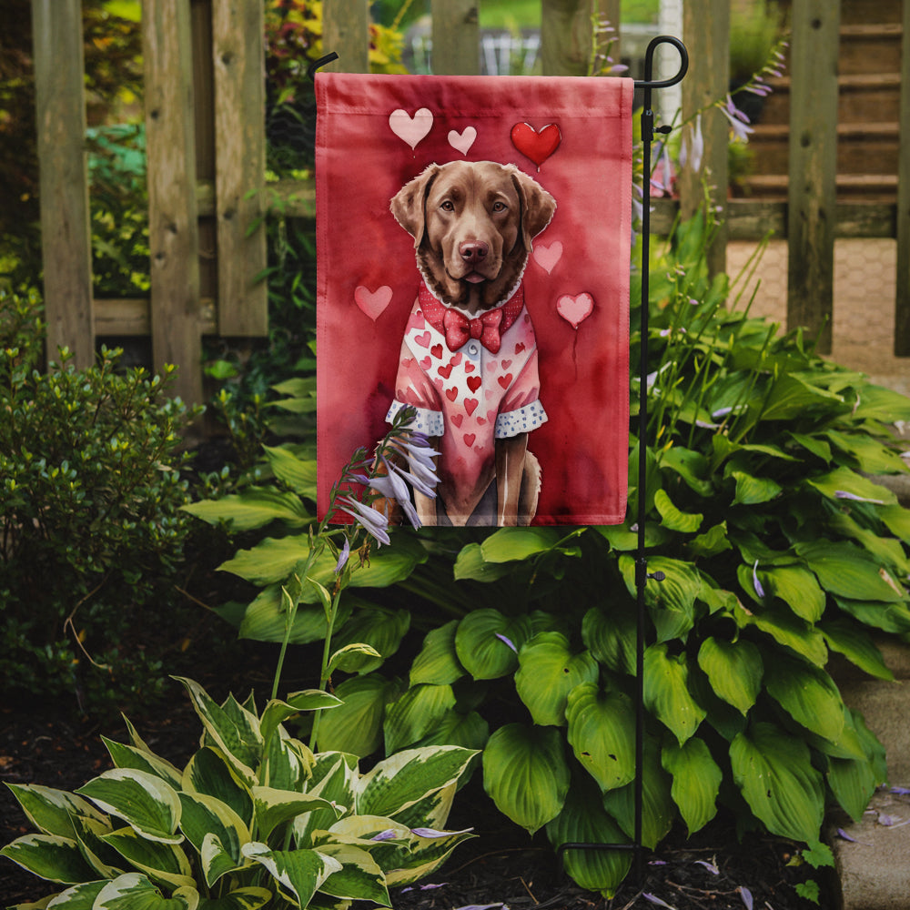 Buy this Chesapeake Bay Retriever My Valentine Garden Flag