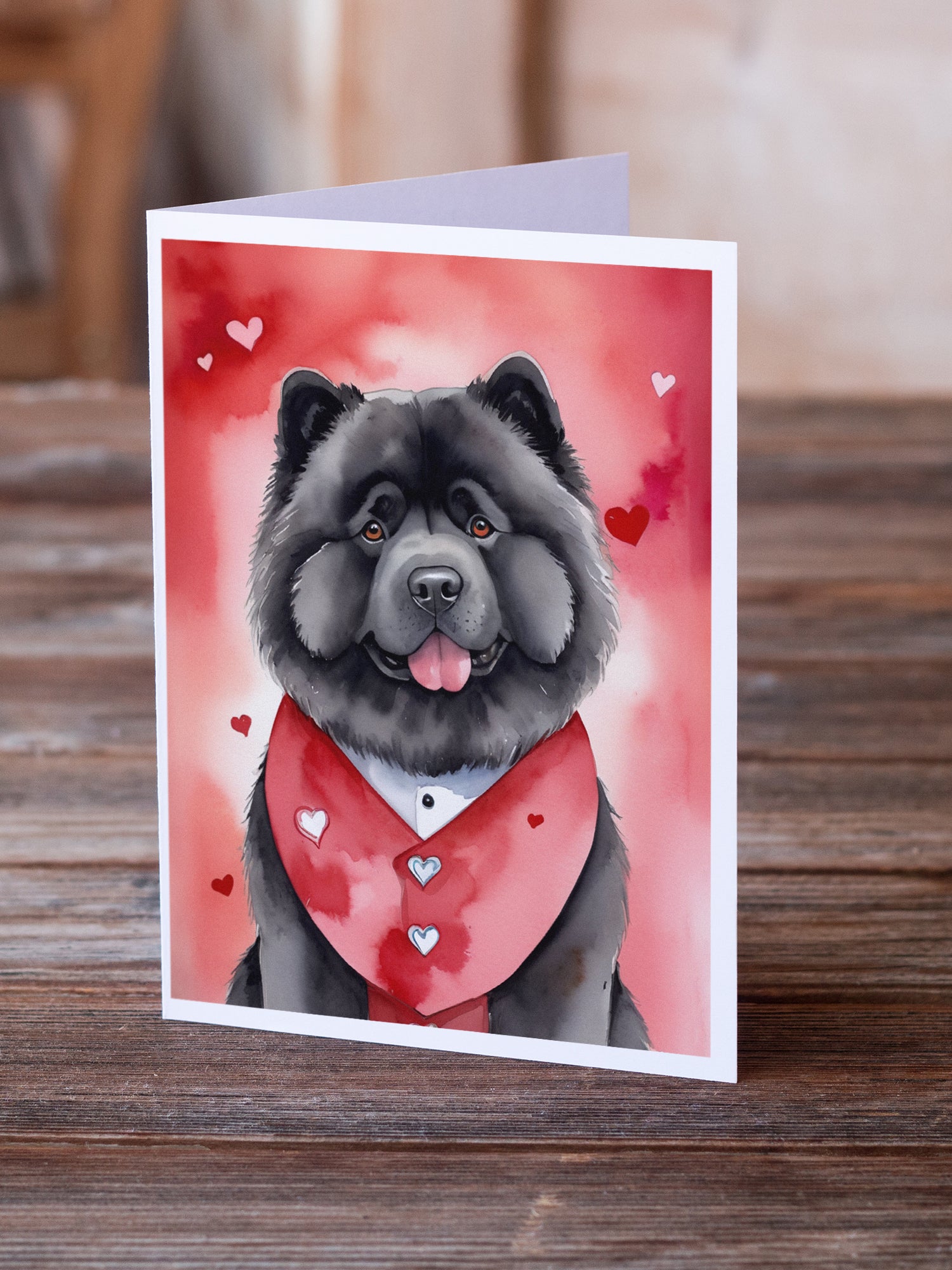 Chow Chow My Valentine Greeting Cards Pack of 8