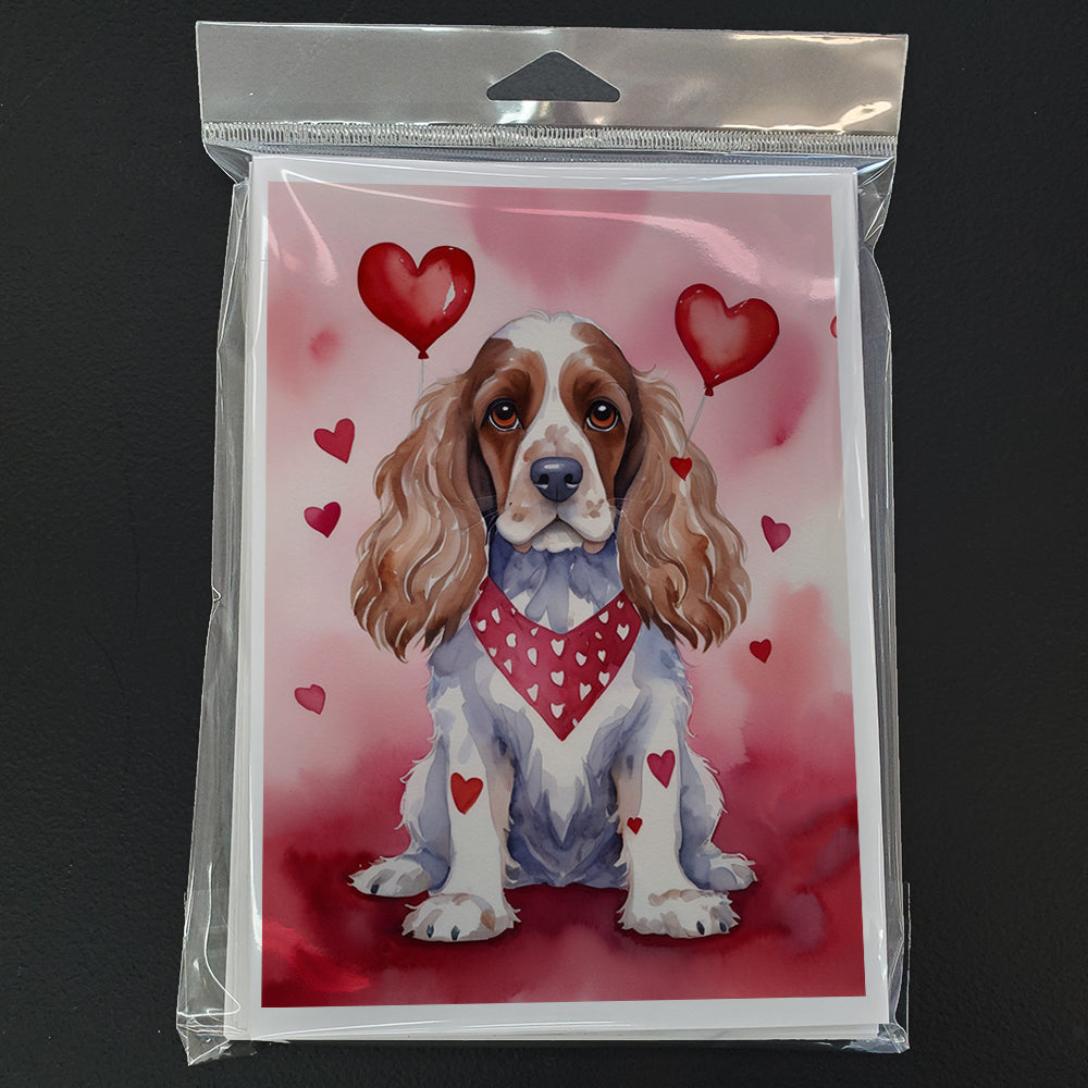 Cocker Spaniel My Valentine Greeting Cards Pack of 8