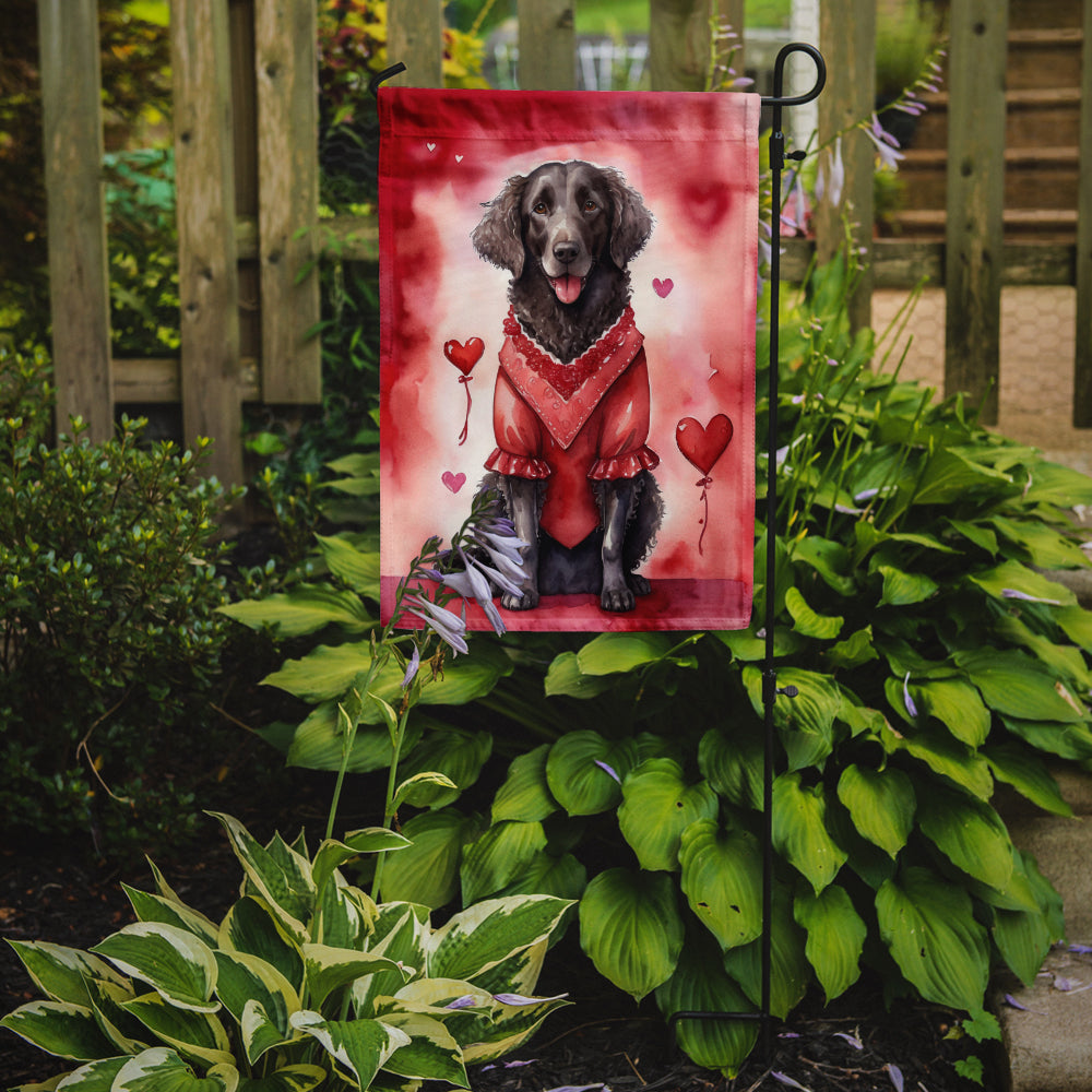 Curly-Coated Retriever My Valentine Garden Flag