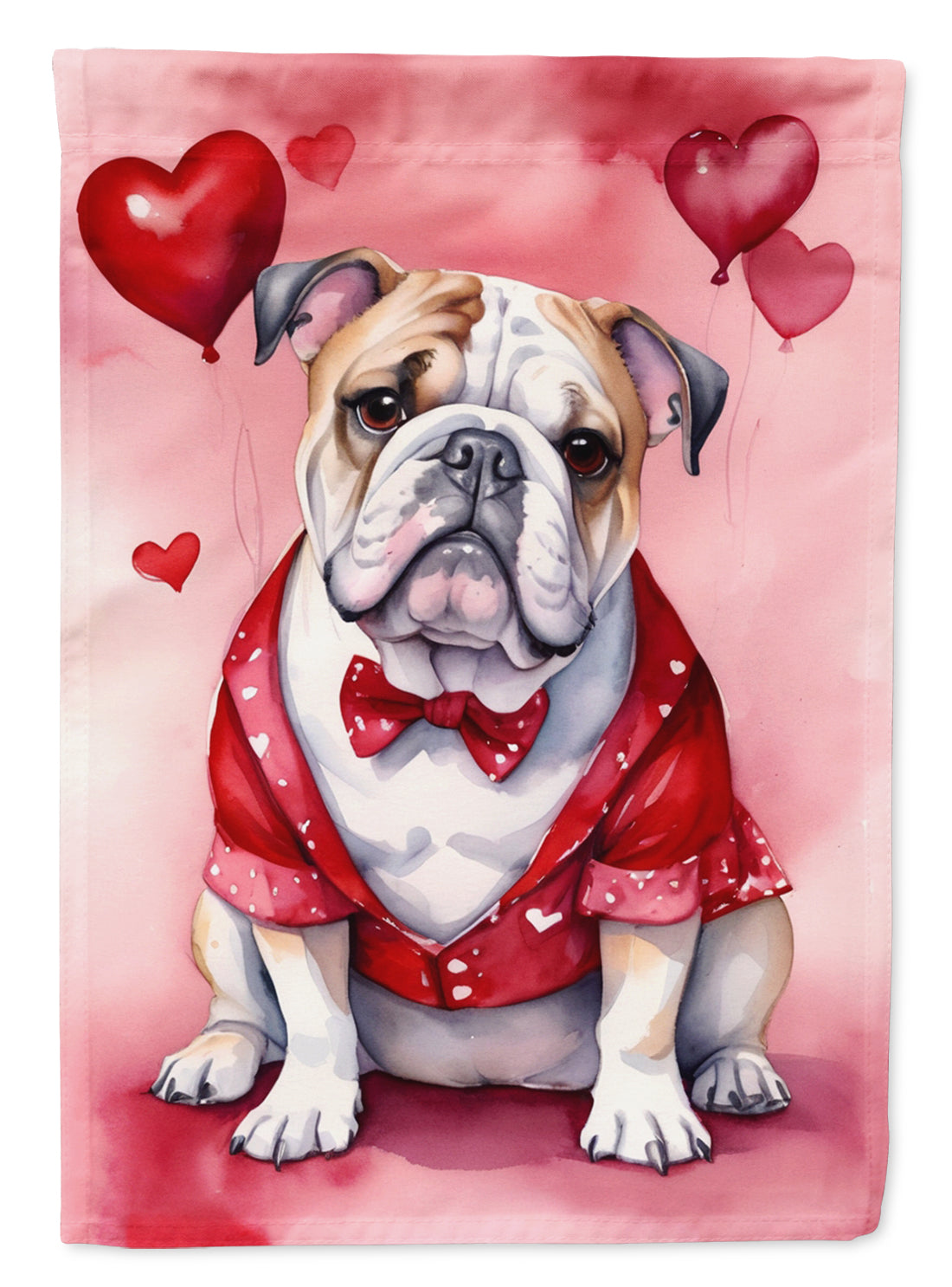 Buy this English Bulldog My Valentine Garden Flag