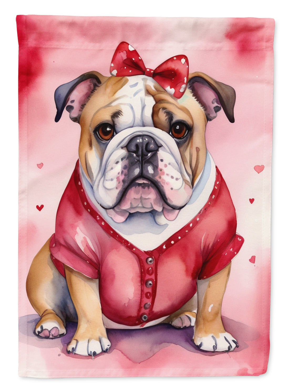 Buy this English Bulldog My Valentine House Flag