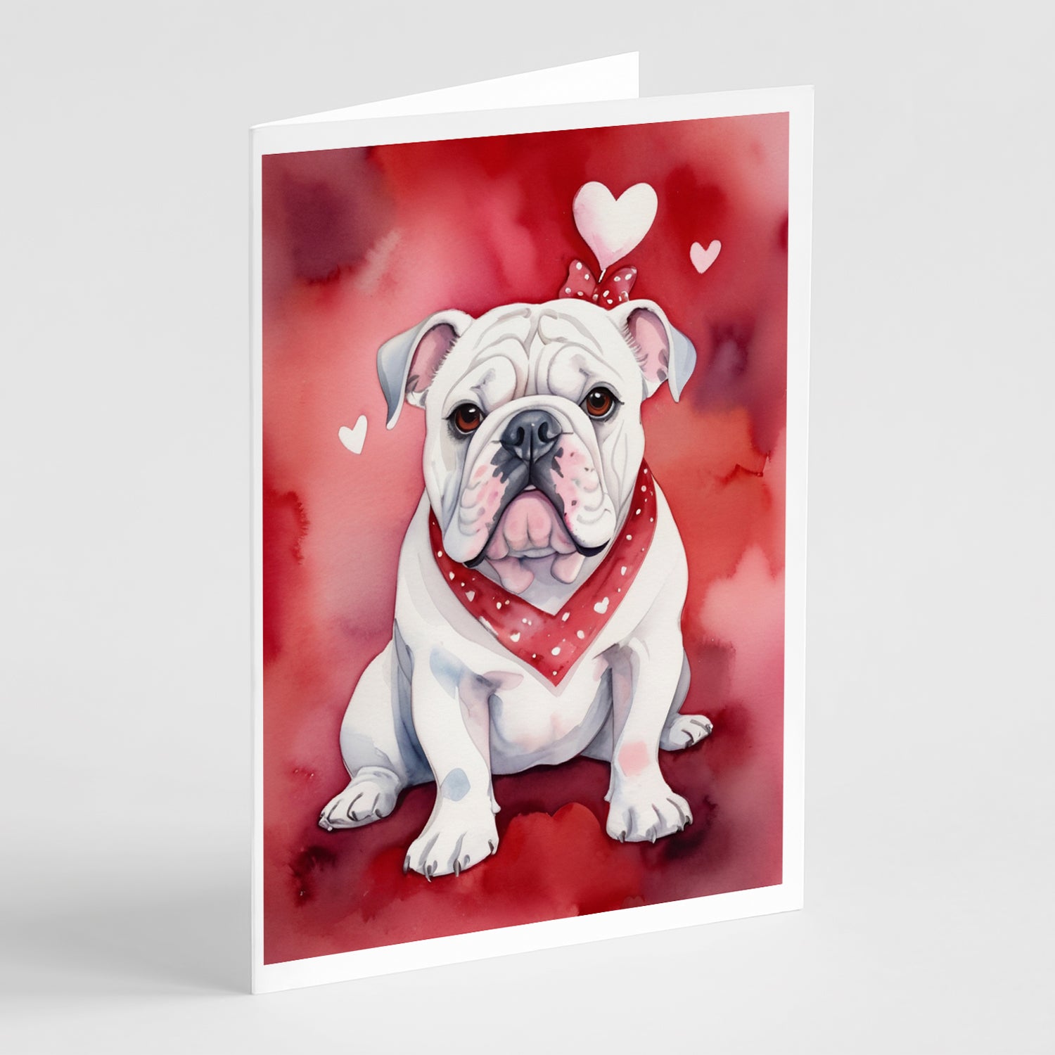 Buy this English Bulldog My Valentine Greeting Cards Pack of 8