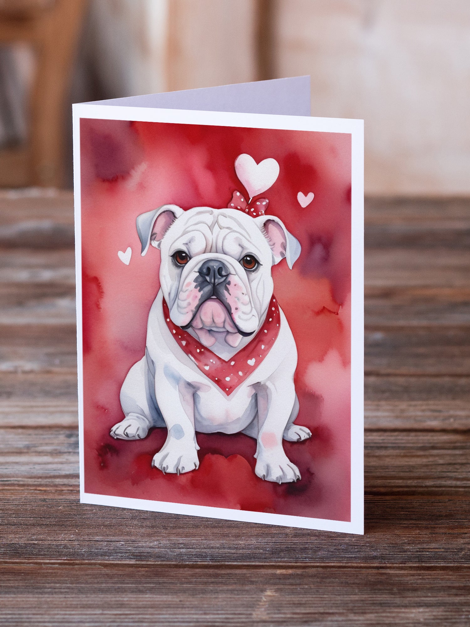 Buy this English Bulldog My Valentine Greeting Cards Pack of 8