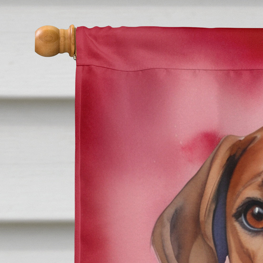 English Foxhound My Valentine House Flag