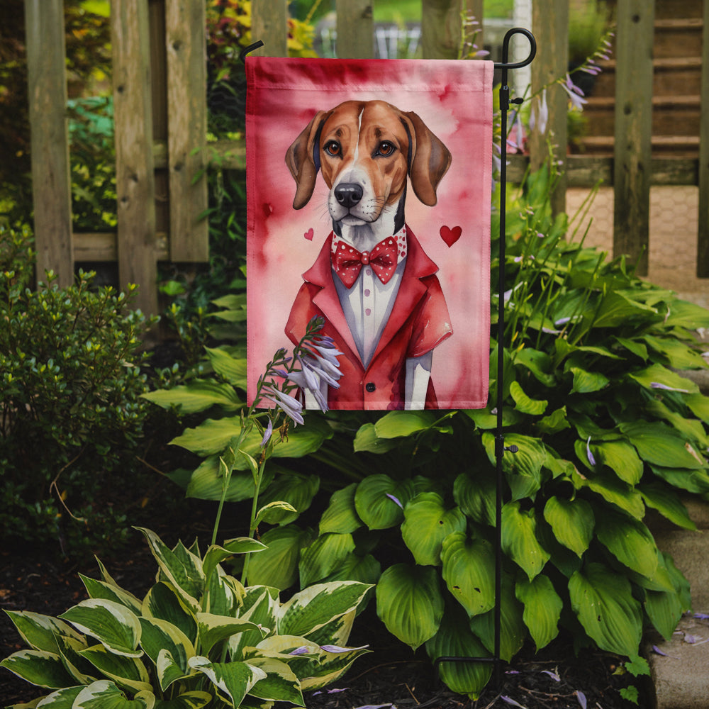 English Foxhound My Valentine Garden Flag