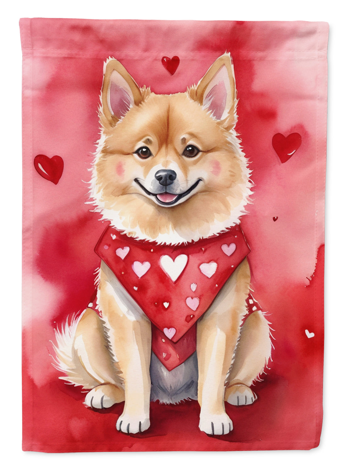 Buy this Finnish Spitz My Valentine Garden Flag