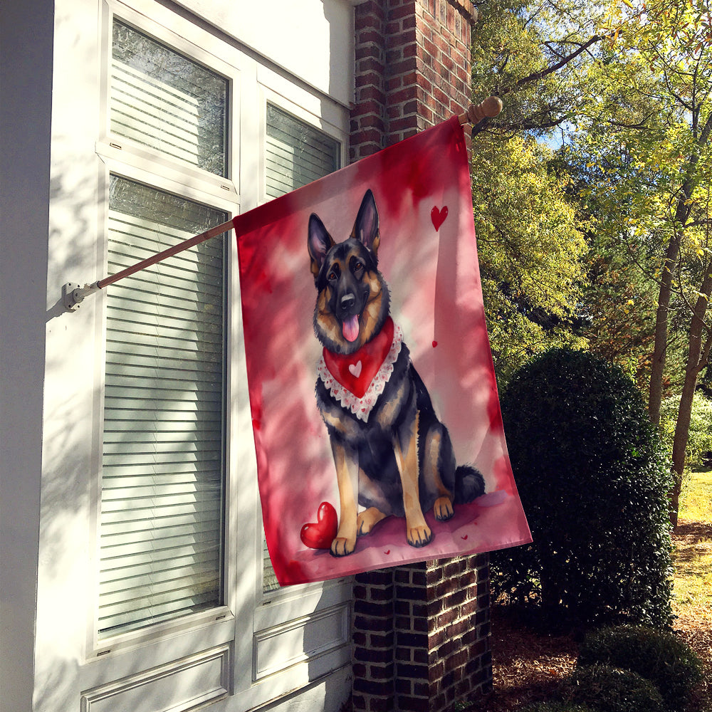 Buy this German Shepherd My Valentine House Flag