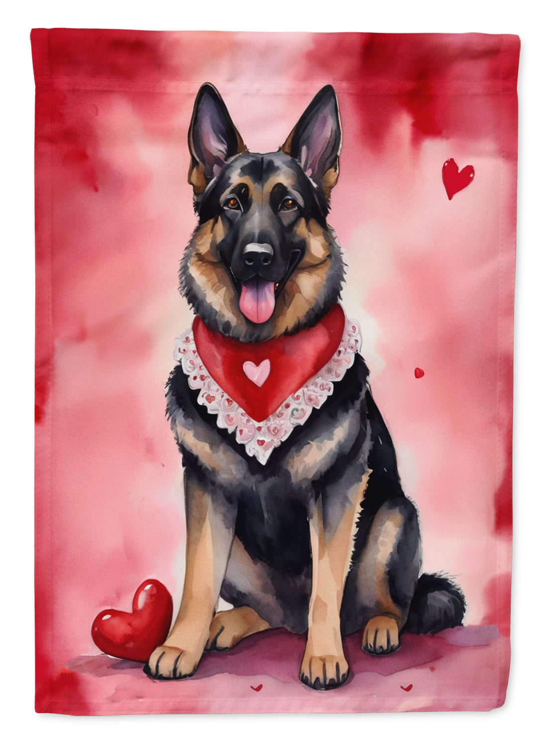 Buy this German Shepherd My Valentine House Flag