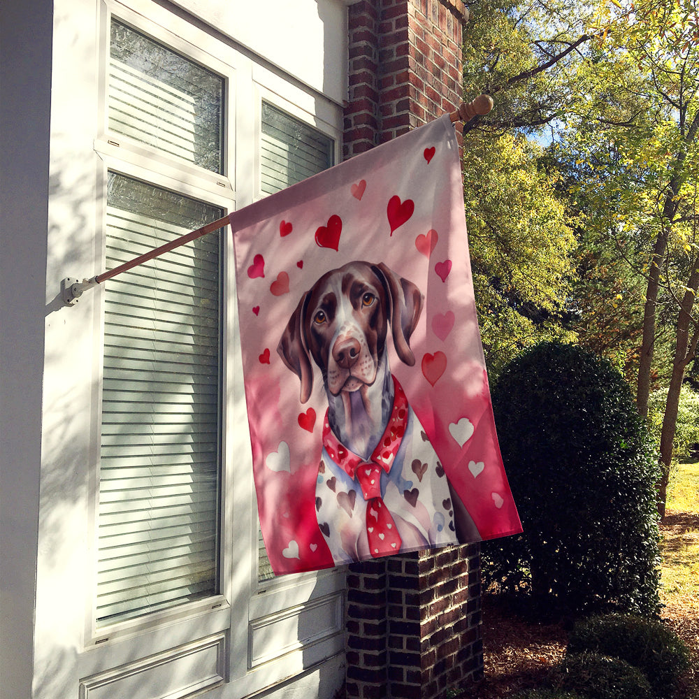 German Shorthaired Pointer My Valentine House Flag