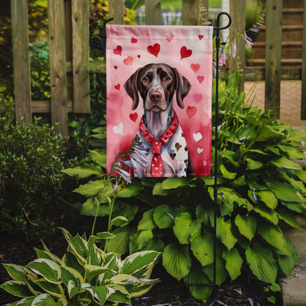 German Shorthaired Pointer My Valentine Garden Flag