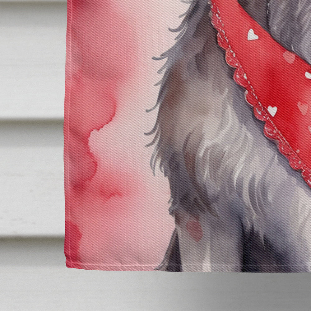 German Wirehaired Pointer My Valentine House Flag