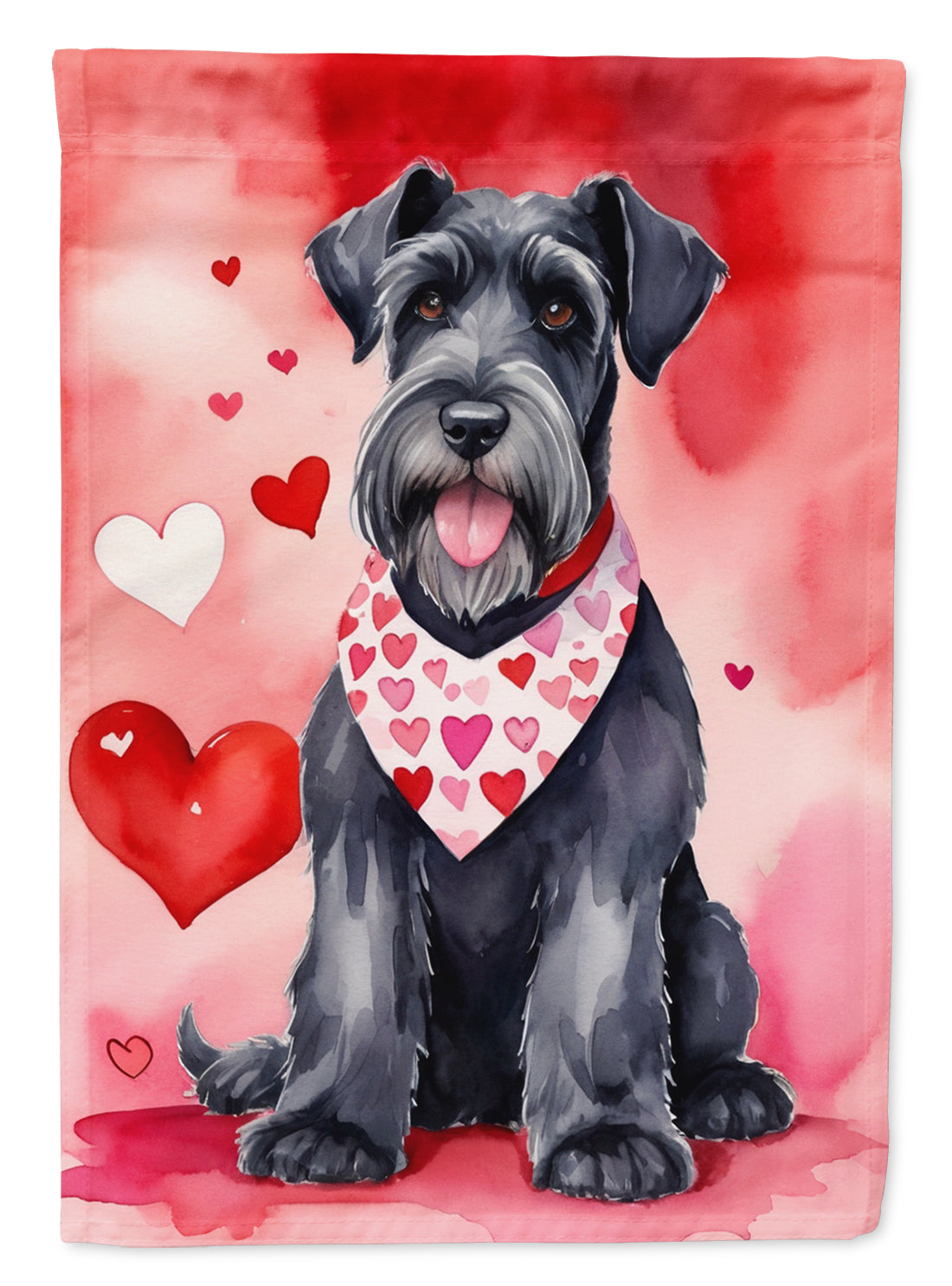 Buy this Giant Schnauzer My Valentine House Flag