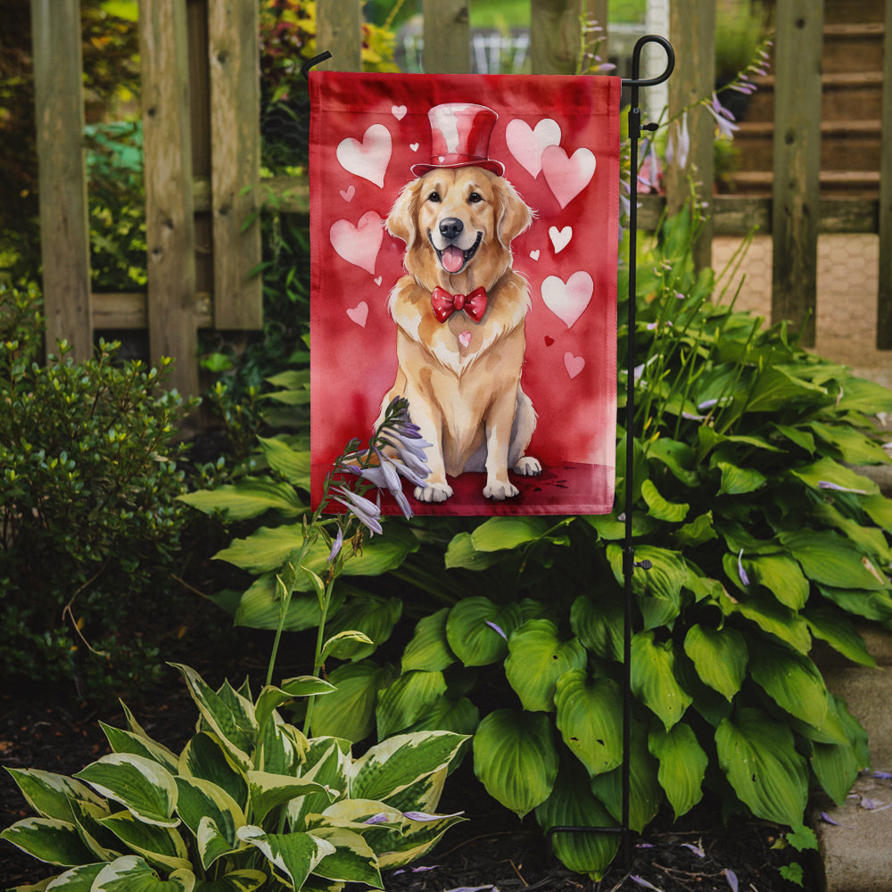 Buy this Golden Retriever My Valentine Garden Flag